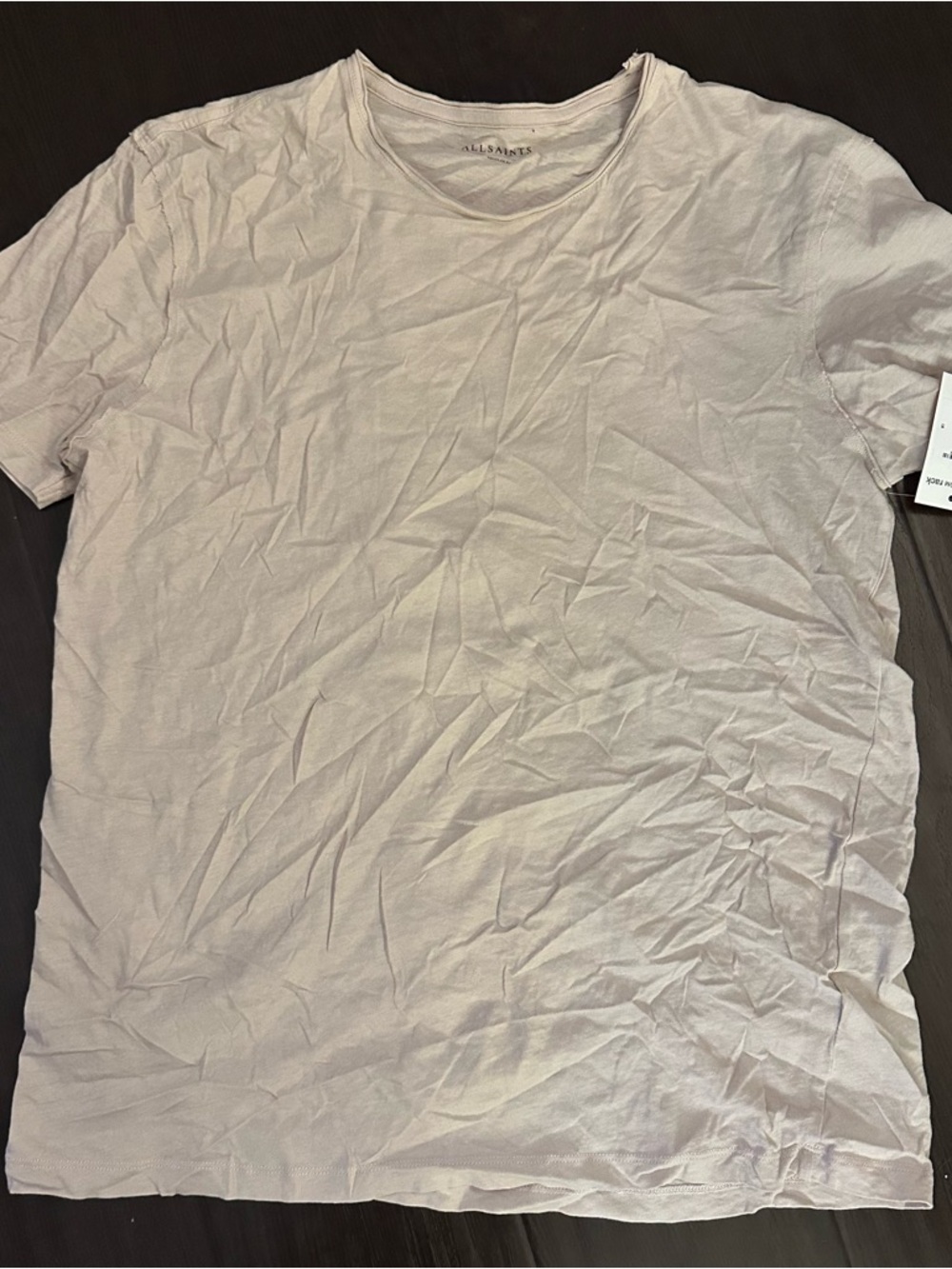 All Saints Men’s Short Sleeve Crew Tee - Pale Lavender